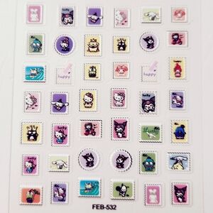 ⭐4/$15 Sanrio Stamps 5D Embossed Nail Art Stickers